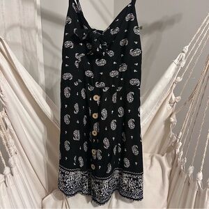 Black and White Patterned Dress